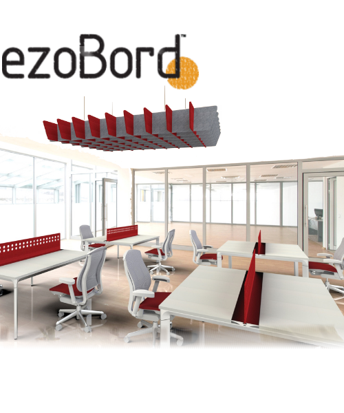 Desk Screens & Open Cell Canopies by ezoBord